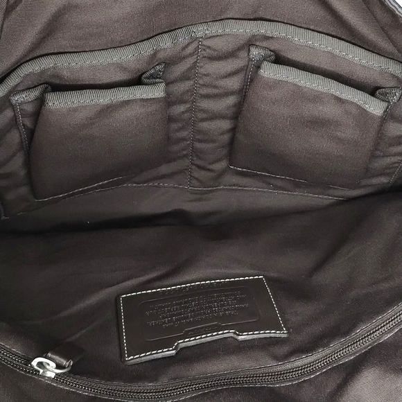 Coach Messenger Bag F70556 Brown Pebbled Leather satchel book bag - Picture 6 of 12